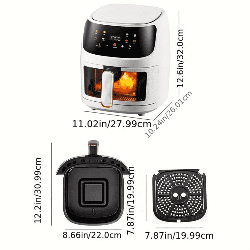 Visual Air Fryer 6L with Color Screen and Smart Touch Panel - HomeGoods Lima