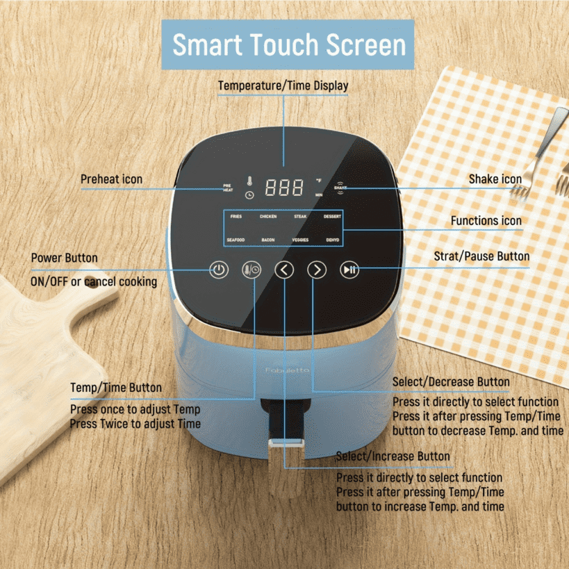 Air Fryer Fabuletta 4L 9in1 Cooking Power - HomeGoods Lima