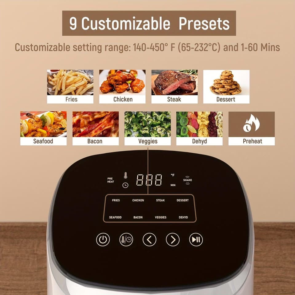 Air Fryer Fabuletta 4L with 9 Cooking Functions Shake Reminder - HomeGoods Lima