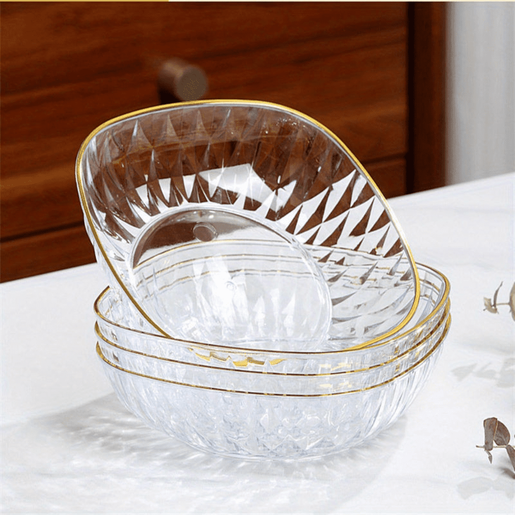 HighQuality Transparent Bone Plates for Home Dining Serving Fruits Sweets - HomeGoods Lima