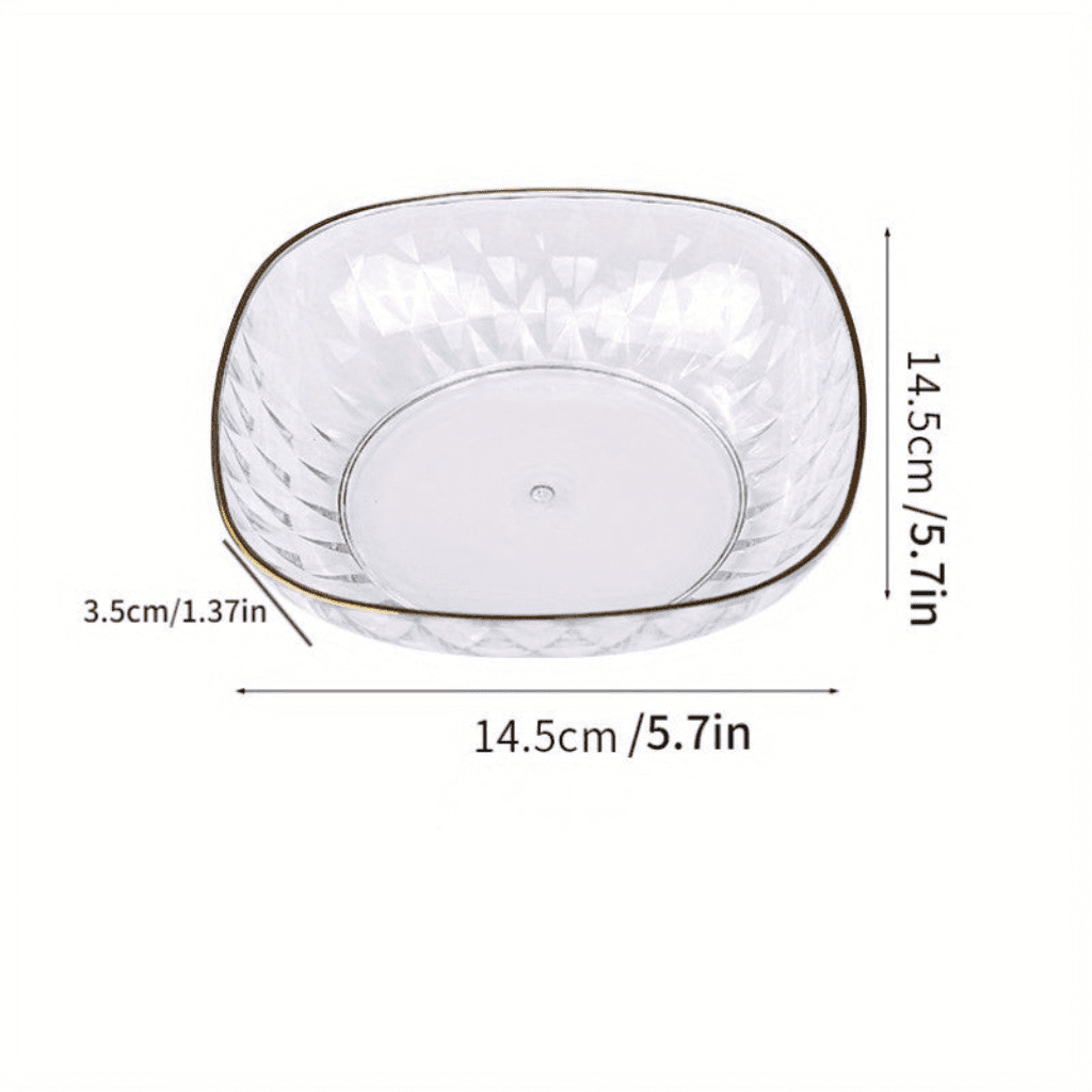 HighQuality Transparent Bone Plates for Home Dining Serving Fruits Sweets - HomeGoods Lima