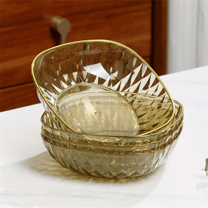 HighQuality Transparent Bone Plates for Home Dining Serving Fruits Sweets - HomeGoods Lima