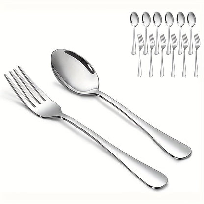 12Piece Stainless Steel Dinnerware Set Dishwasher Safe Silverware Set - HomeGoods Lima