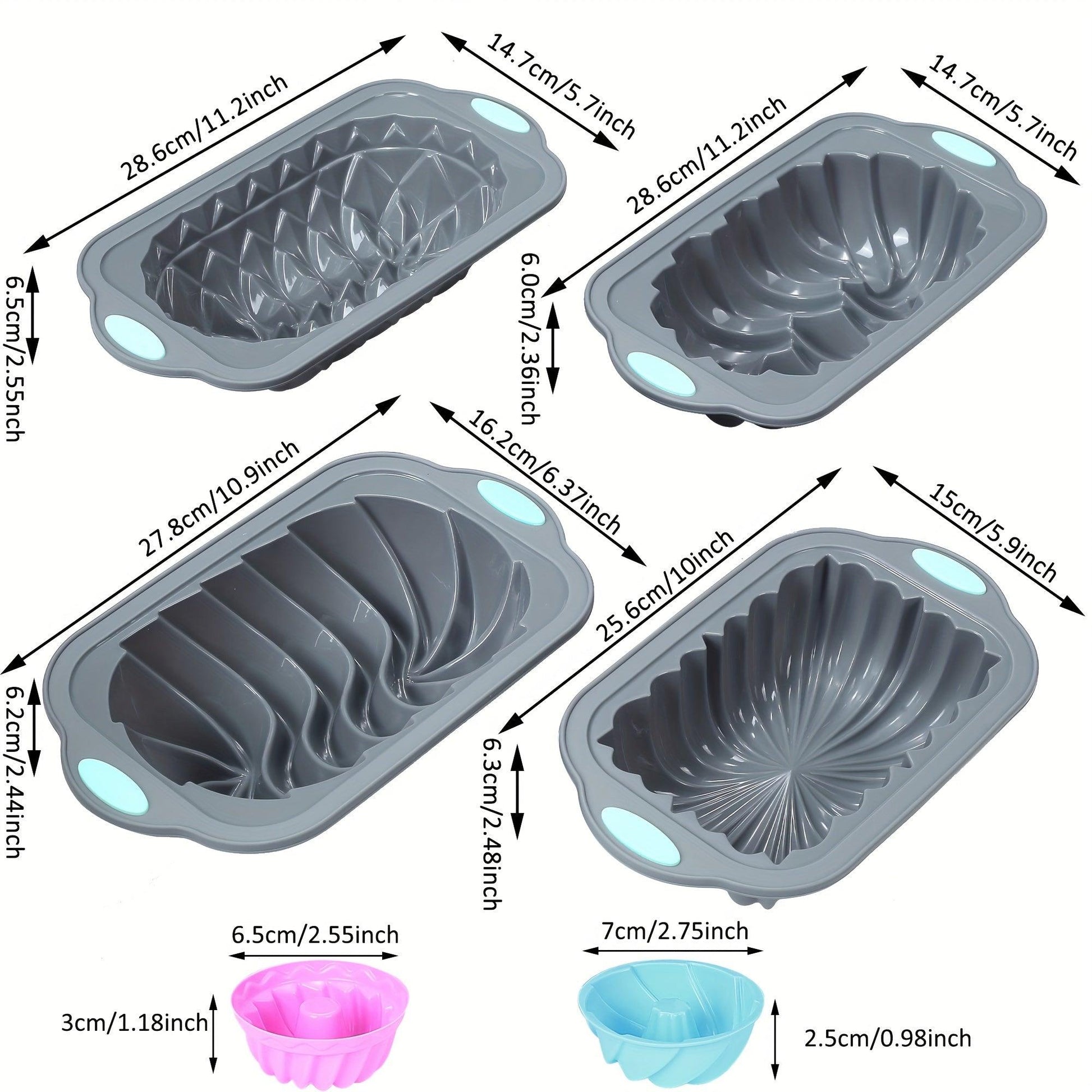 Premium NonStick Silicone Baking Pan Set Lotus Spiral More Patterns - HomeGoods Lima