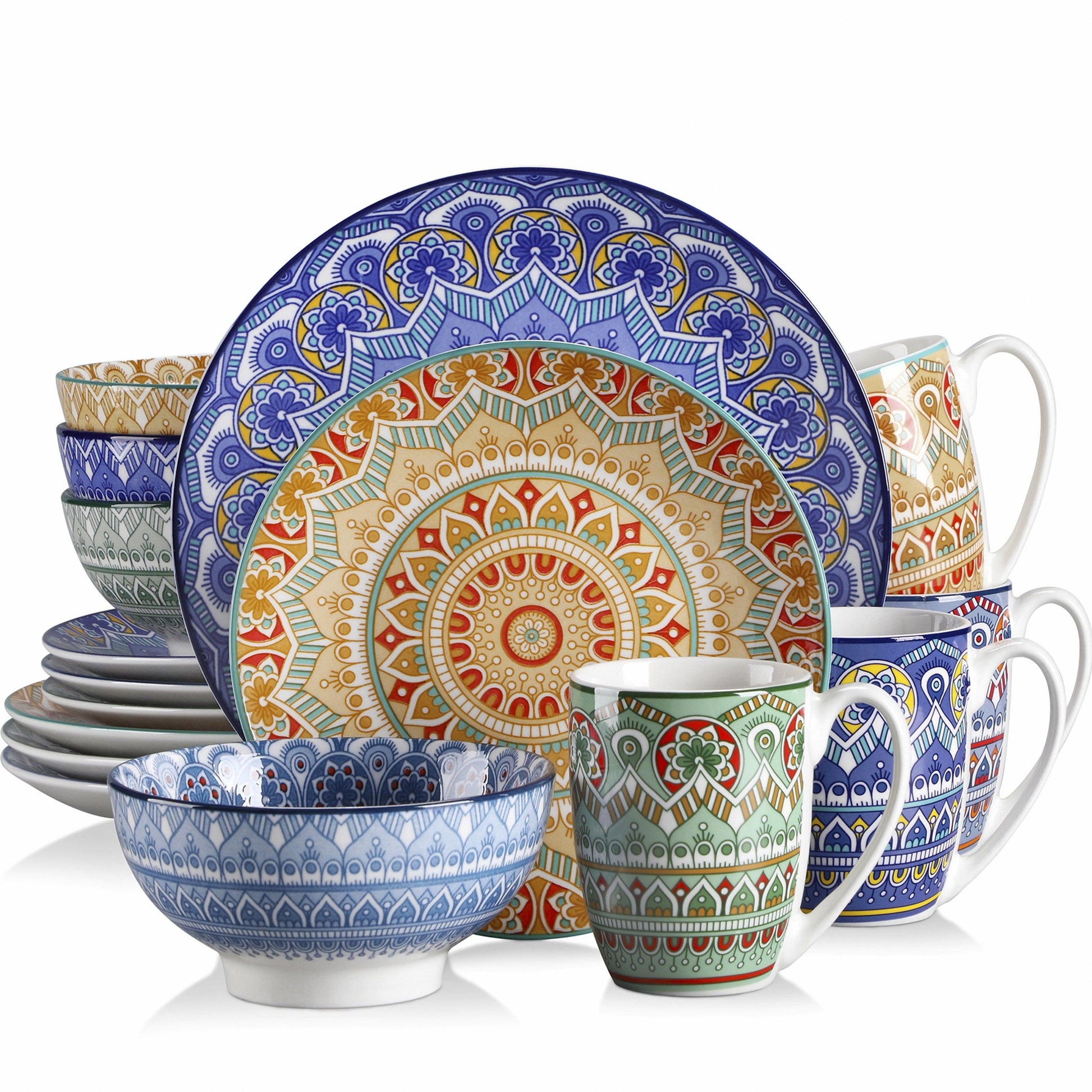 Colorful Boho Porcelain Dinnerware Set for Home and Hospitality - HomeGoods Lima