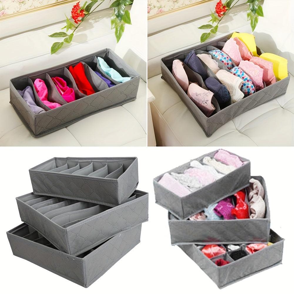 3Piece Foldable Fabric Underwear and Sock Storage Box - HomeGoods Lima