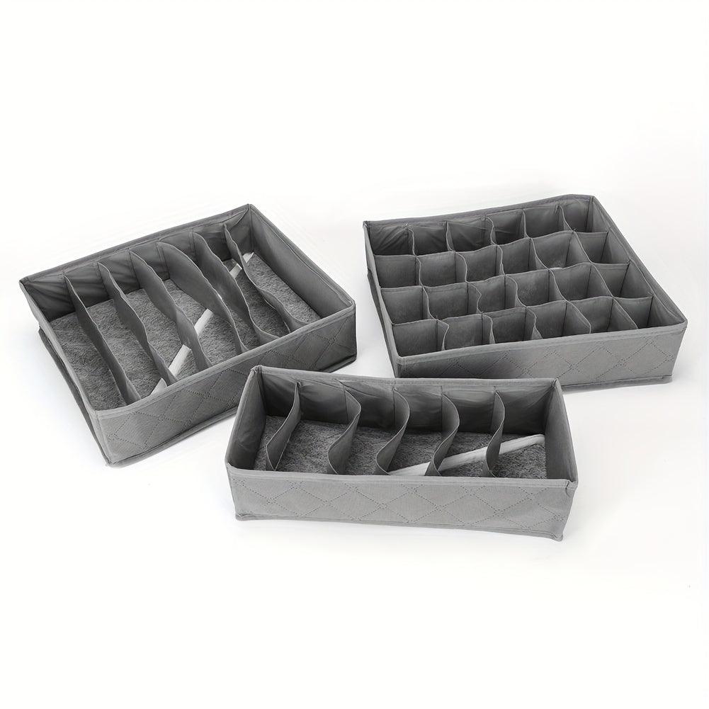 3Piece Foldable Fabric Underwear and Sock Storage Box - HomeGoods Lima