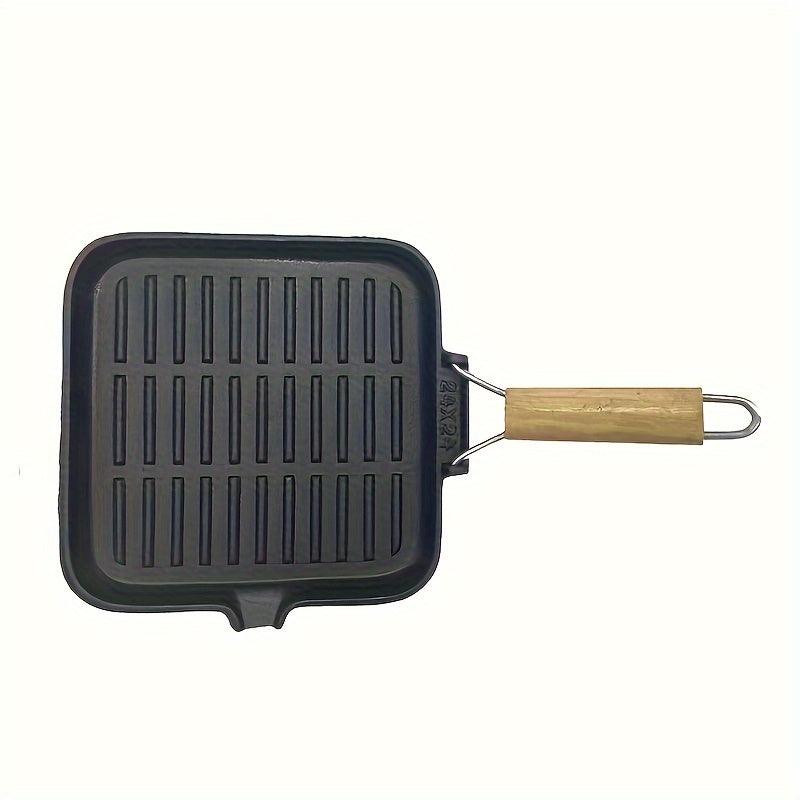 Foldable Striped Cast Iron Frying Pan for Induction Cookers - HomeGoods Lima