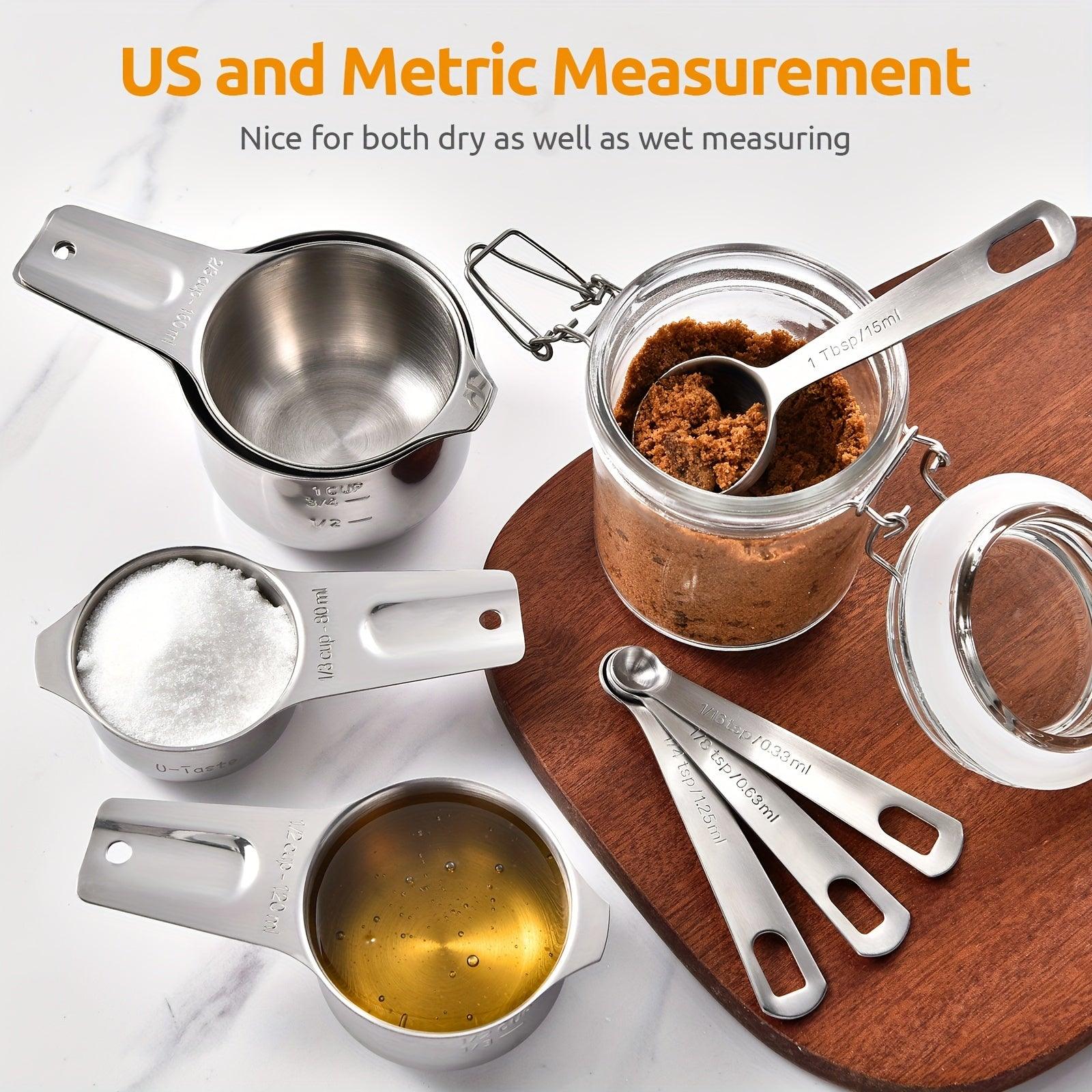 Stainless Steel Measuring Cups Spoons Set - HomeGoods Lima