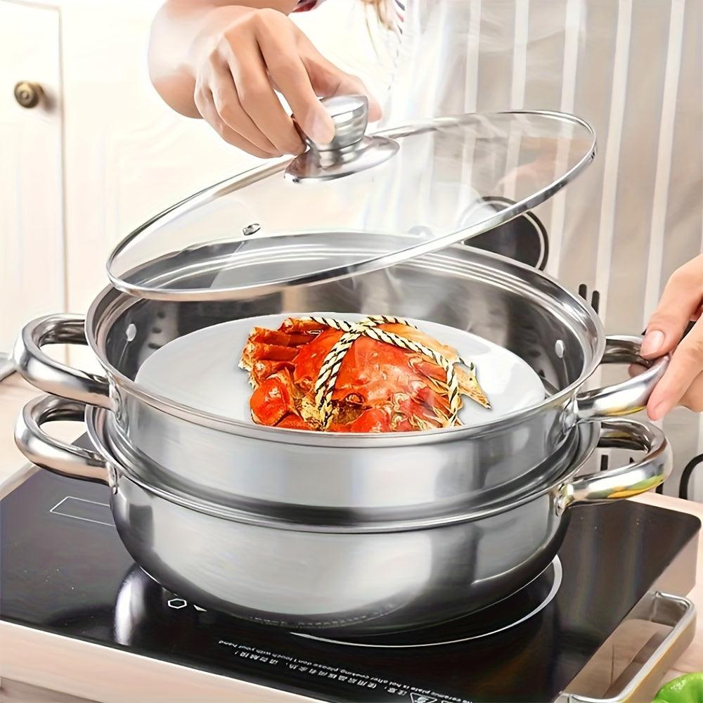 Versatile Stainless Steel Steamer Pot for All Stove Types - HomeGoods Lima