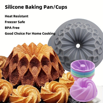 Premium Silicone Mini Bundt Pan Set NonStick BPAFree - HomeGoods Lima