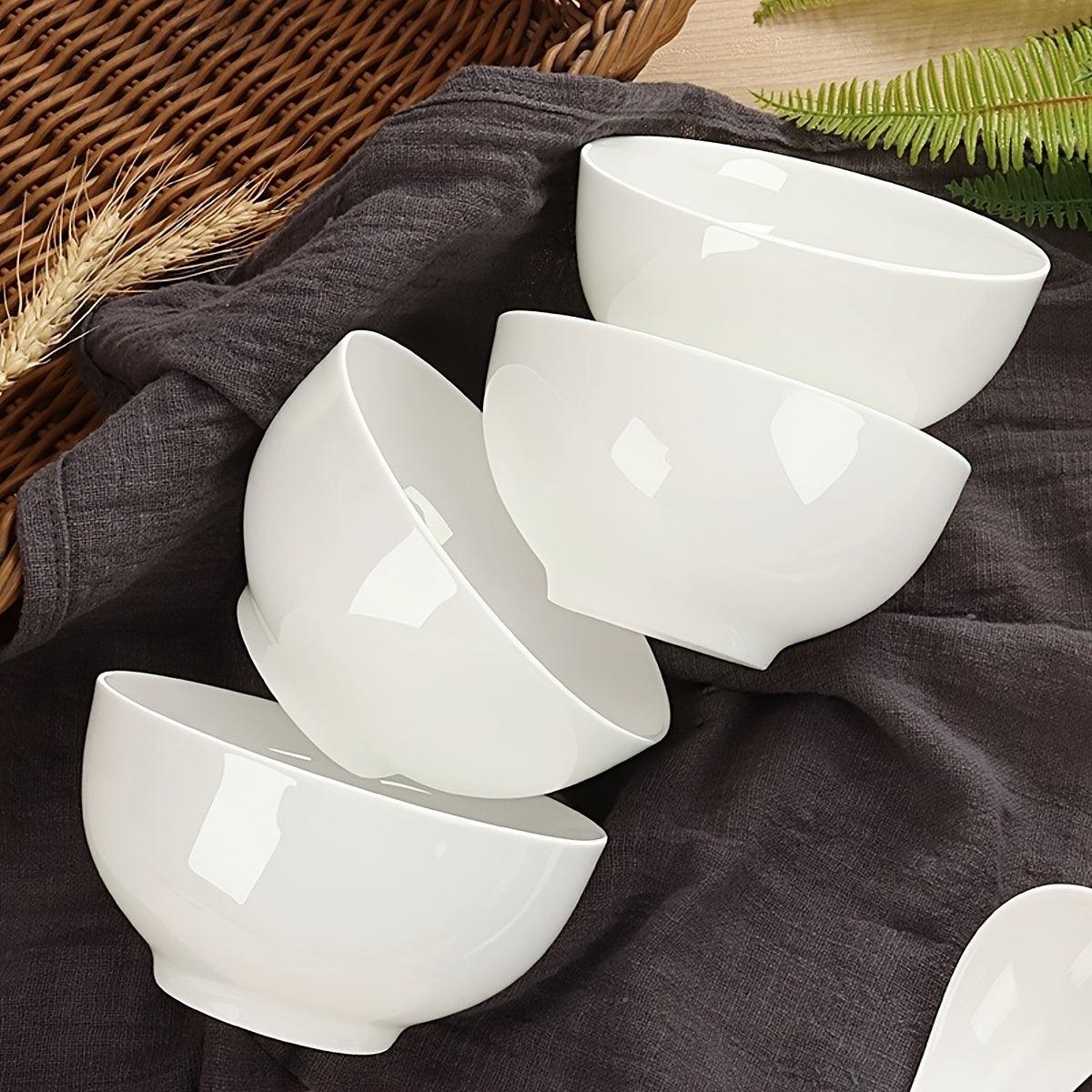 Classic White Ceramic Rice and Soup Bowls - HomeGoods Lima