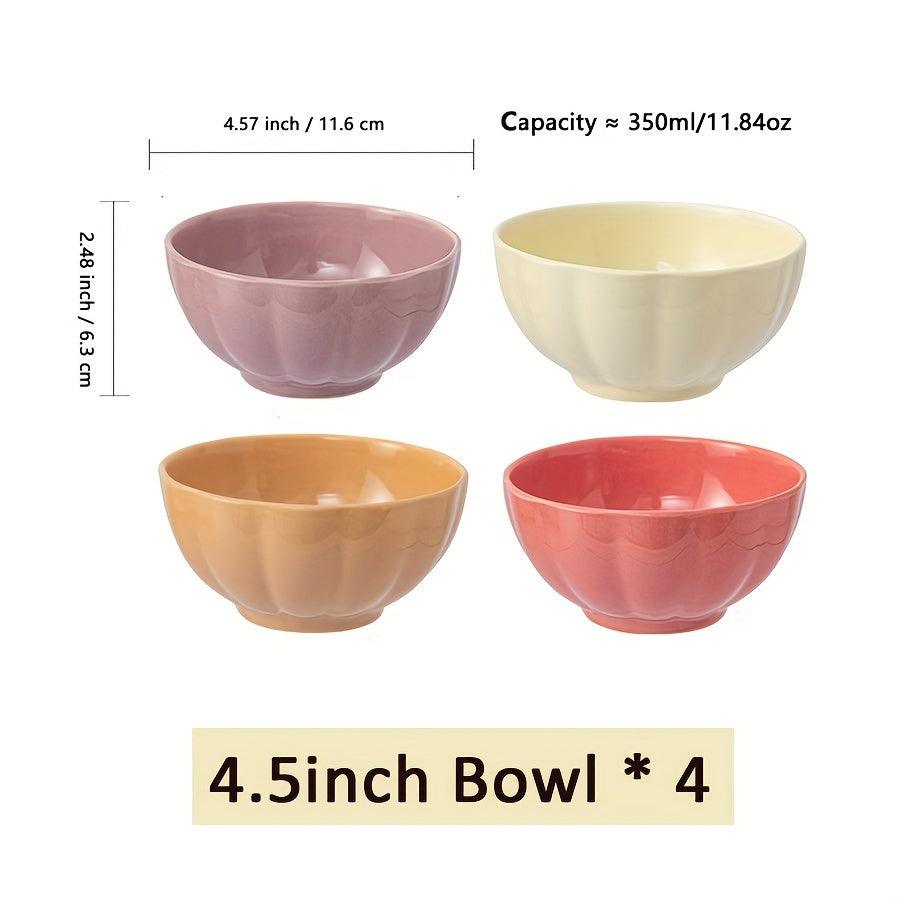 Colorful Glazed Ceramic Bowls Set Perfect for Dorms Gifts - HomeGoods Lima