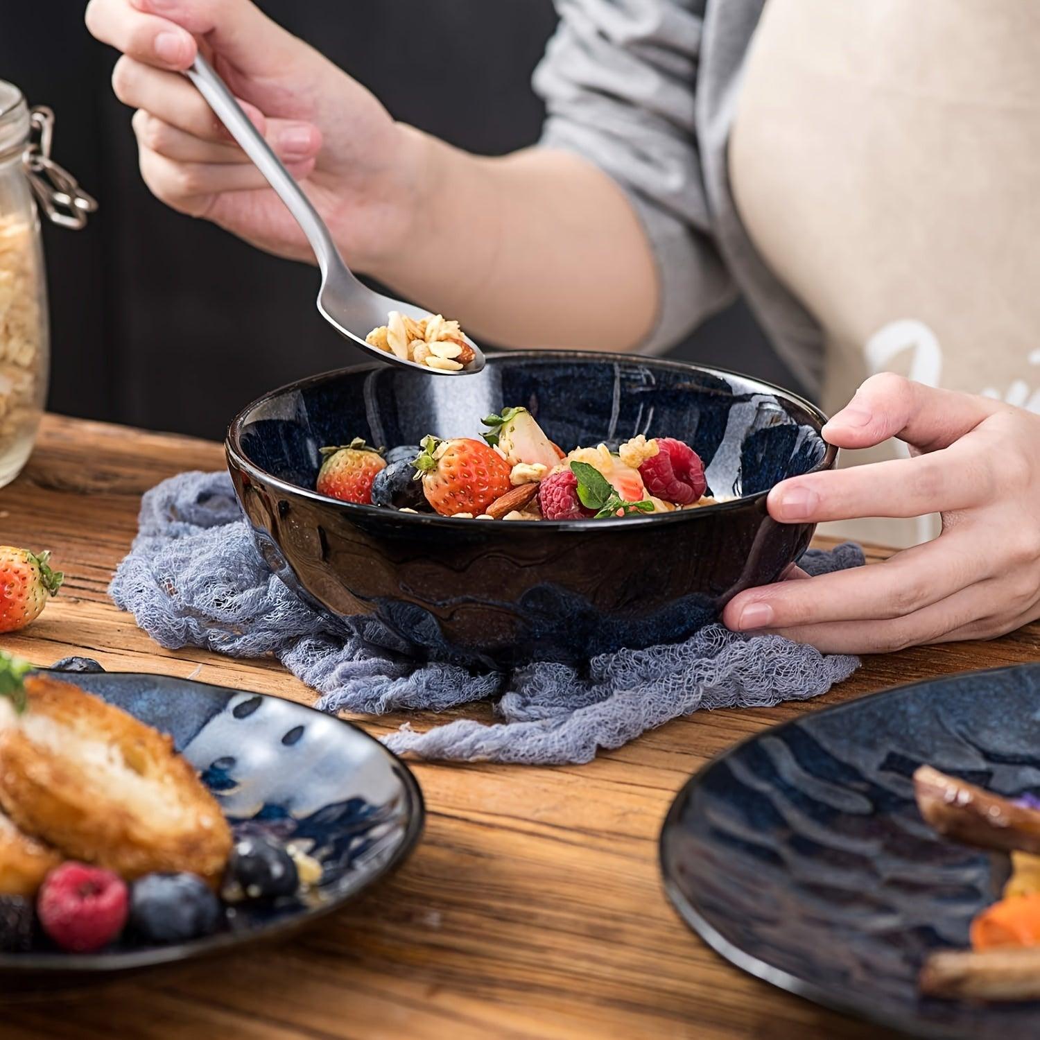 Vicrays Ceramic Pasta Bowls Set of 6 Blue - HomeGoods Lima