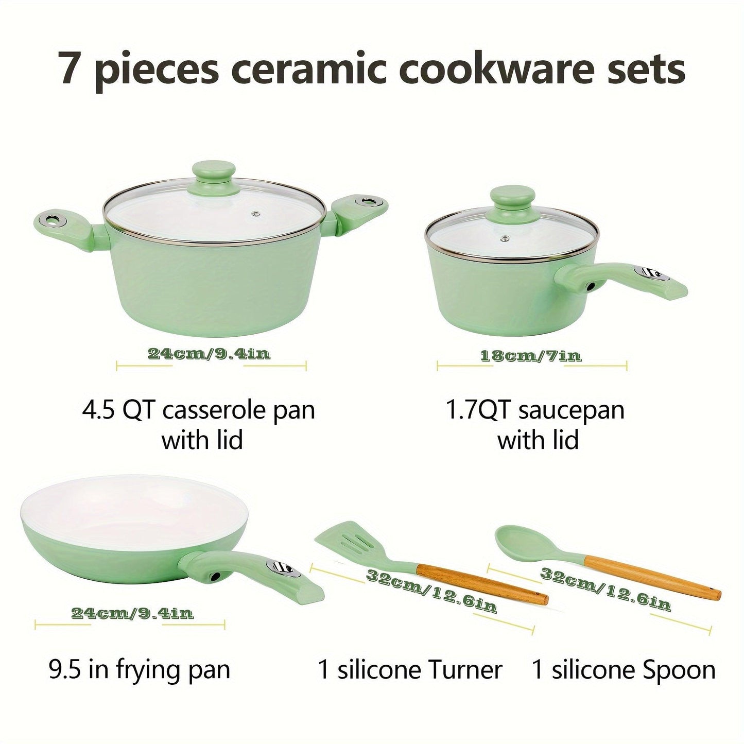 7Piece NonStick Ceramic Cookware - HomeGoods Lima