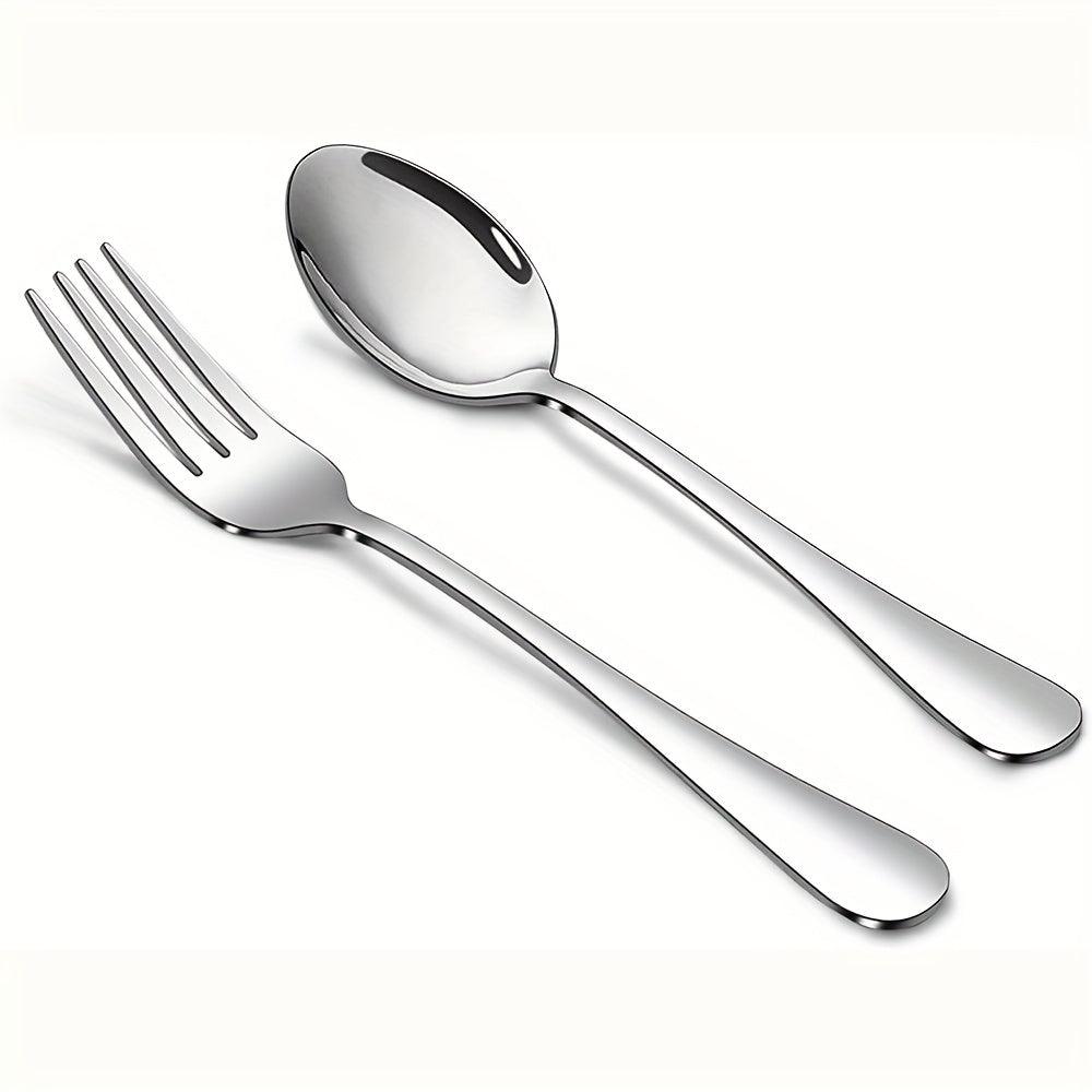 12Piece Stainless Steel Dinnerware Set Dishwasher Safe Silverware Set - HomeGoods Lima