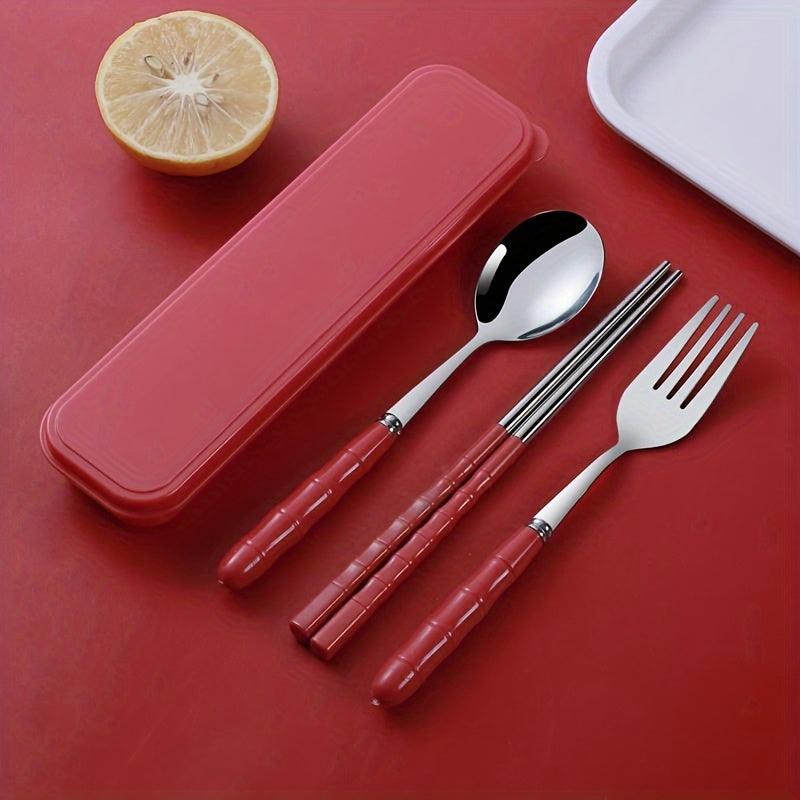 Portable Stainless Steel Cutlery Set Chopsticks Forks Spoons for OntheGo - HomeGoods Lima