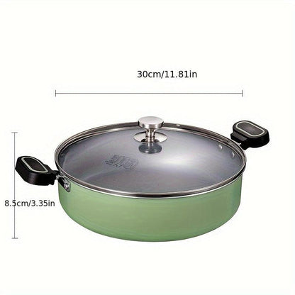 Large 5Liter Nonstick Soup Pot with Lid and Wooden Handle - HomeGoods Lima