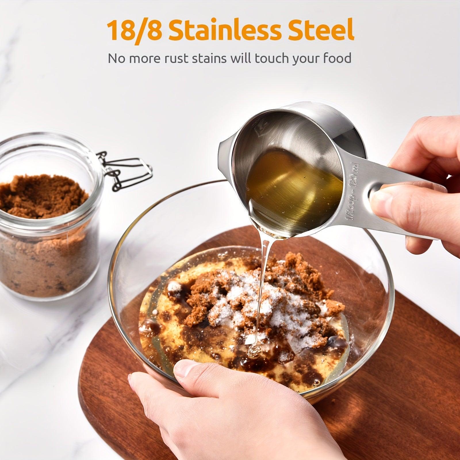 Stainless Steel Measuring Cups Spoons Set - HomeGoods Lima