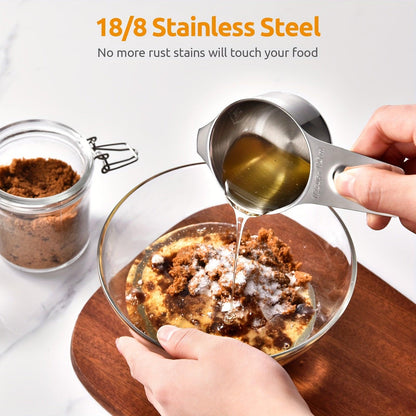 Stainless Steel Measuring Cups Spoons Set - HomeGoods Lima