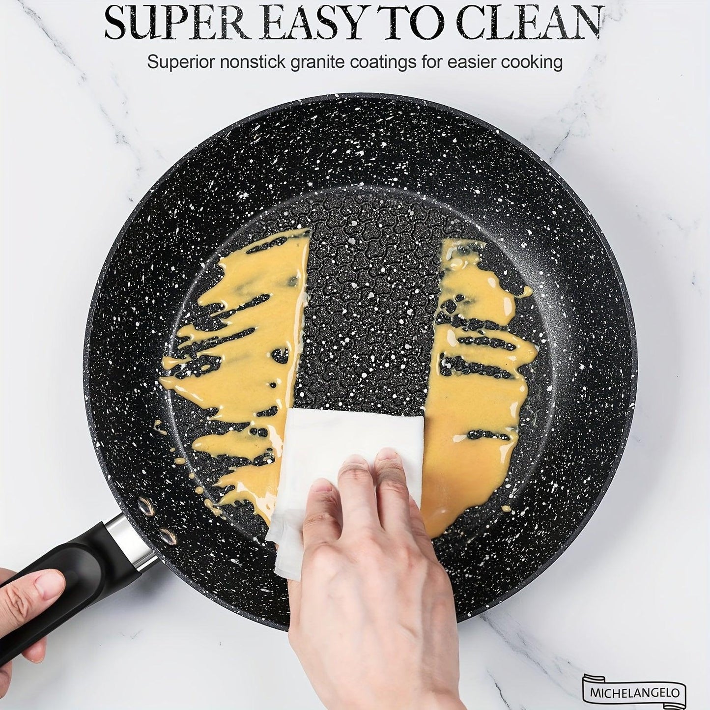 Nonstick Granite Frying Pan with Lid - HomeGoods Lima