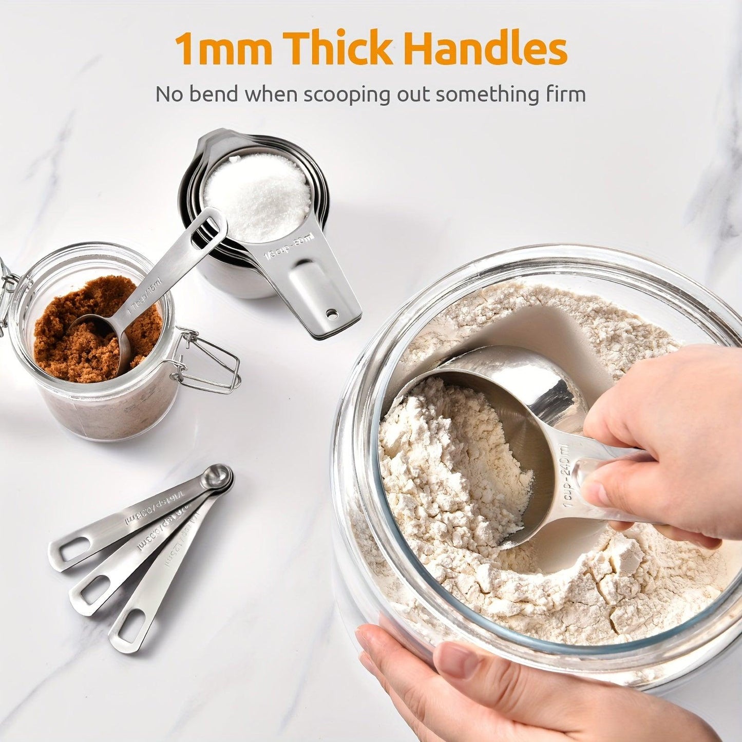 Stainless Steel Measuring Cups Spoons Set - HomeGoods Lima