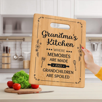 Personalized Bamboo Cutting Board Christmas Gift for Grandma - HomeGoods Lima