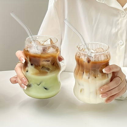 Glass Straws and Cups Set for Home and Office